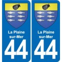 44 Héric blason  ville autocollant plaque stickers