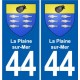44 Héric blason  ville autocollant plaque stickers