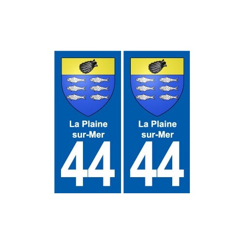 44 Héric blason  ville autocollant plaque stickers