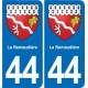 44 Héric blason  ville autocollant plaque stickers