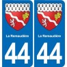 44 Héric blason  ville autocollant plaque stickers
