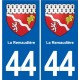 44 Héric blason  ville autocollant plaque stickers
