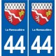 44 Héric blason  ville autocollant plaque stickers