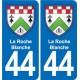 44 Héric blason  ville autocollant plaque stickers