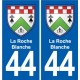 44 Héric blason  ville autocollant plaque stickers