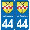 44 Héric blason  ville autocollant plaque stickers