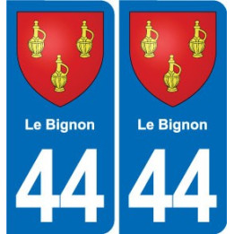 44 Héric blason  ville autocollant plaque stickers