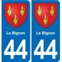 44 Héric blason  ville autocollant plaque stickers