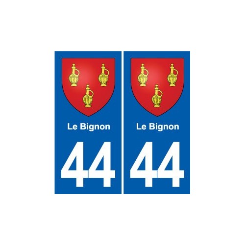 44 Héric blason  ville autocollant plaque stickers