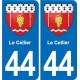 44 Héric blason  ville autocollant plaque stickers