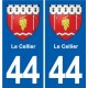 44 Héric blason  ville autocollant plaque stickers