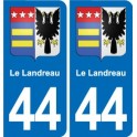 44 Héric blason  ville autocollant plaque stickers
