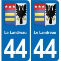 44 Héric blason  ville autocollant plaque stickers