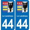 44 Héric blason  ville autocollant plaque stickers