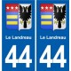 44 Héric blason  ville autocollant plaque stickers