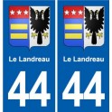 44 Héric blason  ville autocollant plaque stickers