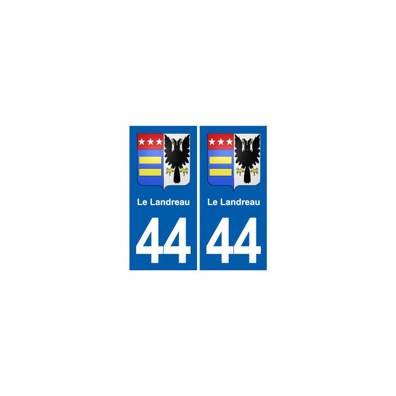 44 Héric blason  ville autocollant plaque stickers