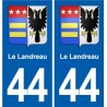 44 Héric blason  ville autocollant plaque stickers