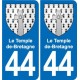 44 Héric blason  ville autocollant plaque stickers