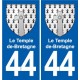 44 Héric blason  ville autocollant plaque stickers