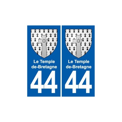 44 Héric blason  ville autocollant plaque stickers