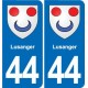 44 Héric blason  ville autocollant plaque stickers