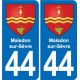 44 Héric blason  ville autocollant plaque stickers