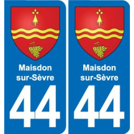 44 Héric blason  ville autocollant plaque stickers