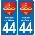 44 Héric blason  ville autocollant plaque stickers