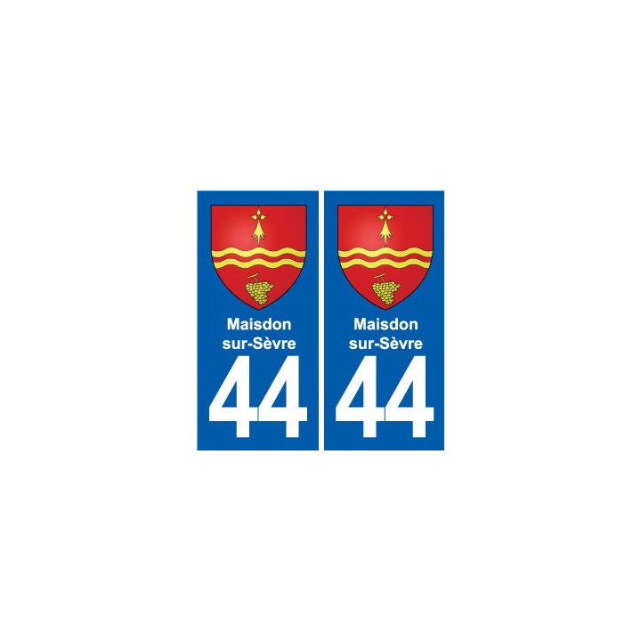 44 Héric blason  ville autocollant plaque stickers