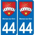 44 Héric blason  ville autocollant plaque stickers