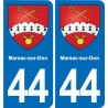44 Héric blason  ville autocollant plaque stickers