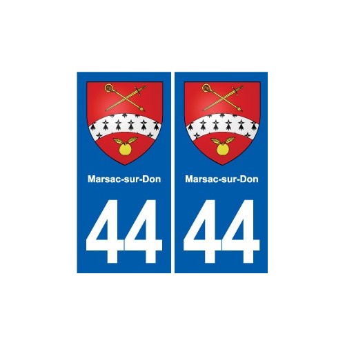 44 Héric blason  ville autocollant plaque stickers