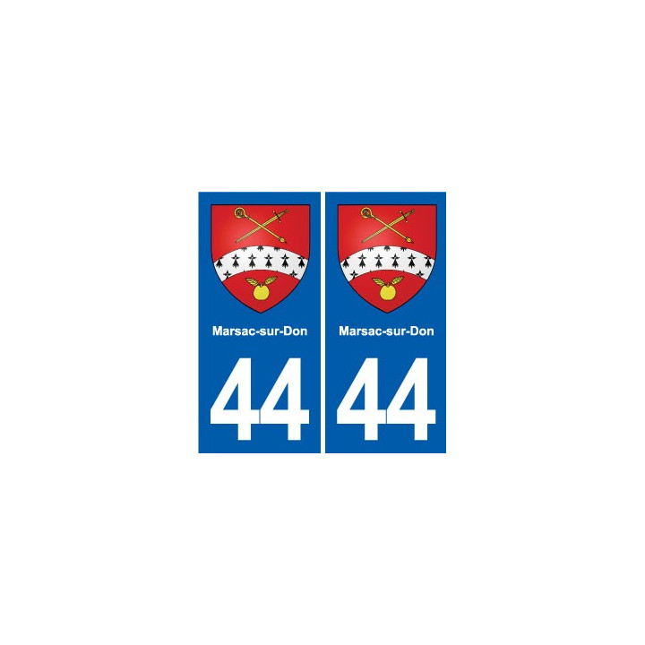 44 Héric blason  ville autocollant plaque stickers