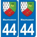 44 Héric blason  ville autocollant plaque stickers