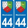 44 Héric blason  ville autocollant plaque stickers