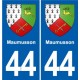 44 Héric blason  ville autocollant plaque stickers