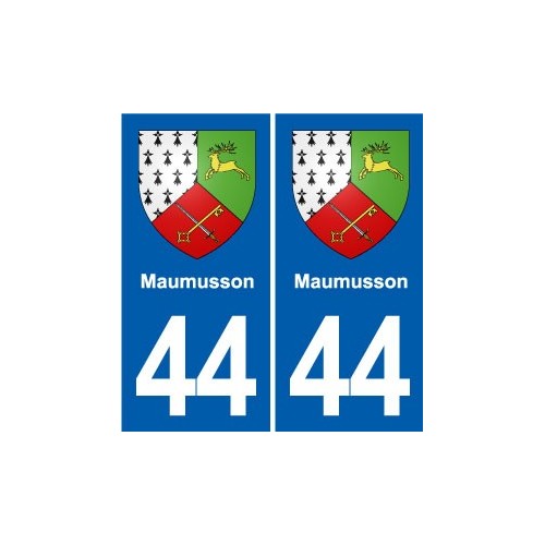 44 Héric blason  ville autocollant plaque stickers