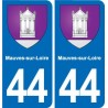 44 Héric blason  ville autocollant plaque stickers