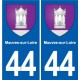 44 Héric blason  ville autocollant plaque stickers