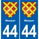 44 Héric blason  ville autocollant plaque stickers