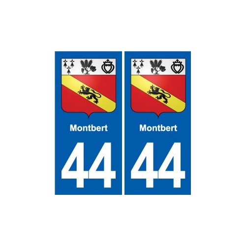 44 Héric blason  ville autocollant plaque stickers