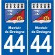 44 Héric blason  ville autocollant plaque stickers