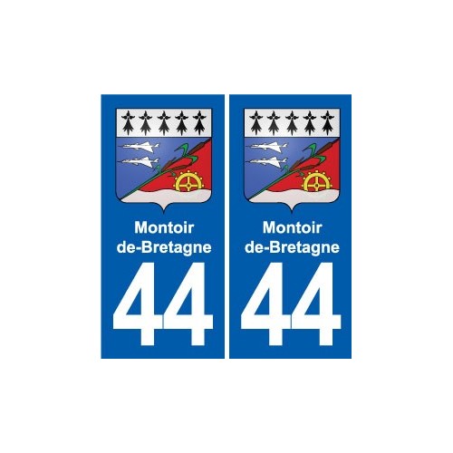 44 Héric blason  ville autocollant plaque stickers