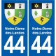 44 Héric blason  ville autocollant plaque stickers