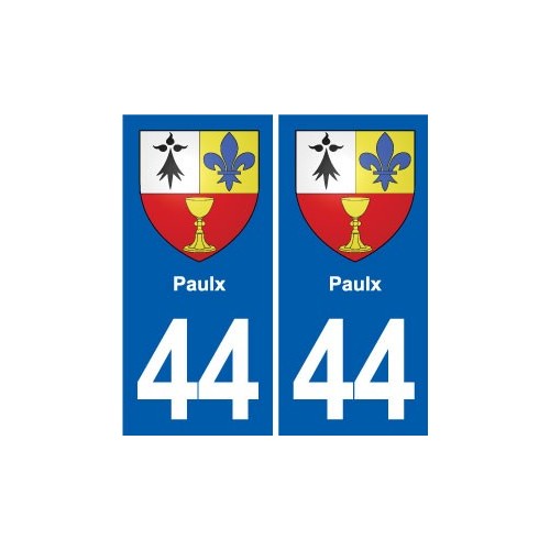 44 Héric blason  ville autocollant plaque stickers