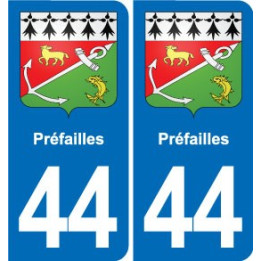44 Héric blason  ville autocollant plaque stickers