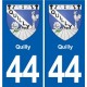 44 Héric blason  ville autocollant plaque stickers