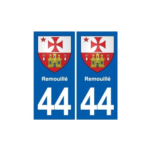 44 Héric blason  ville autocollant plaque stickers