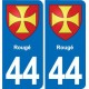 44 Héric blason  ville autocollant plaque stickers
